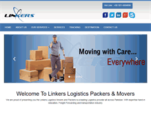 Tablet Screenshot of linkerslogistics.com